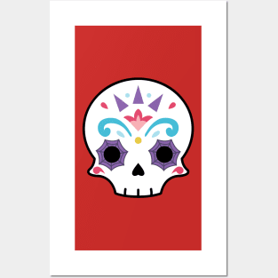 Sugar skull cobweb Posters and Art